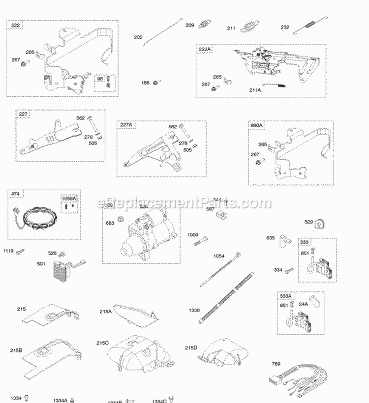 Alternator Electric Starter Wires Armatures Carburetor Overhaul Kit EngineValve Gasket Set Diagram and Parts List for 543777-2124-G1  Briggs and Stratton Engine